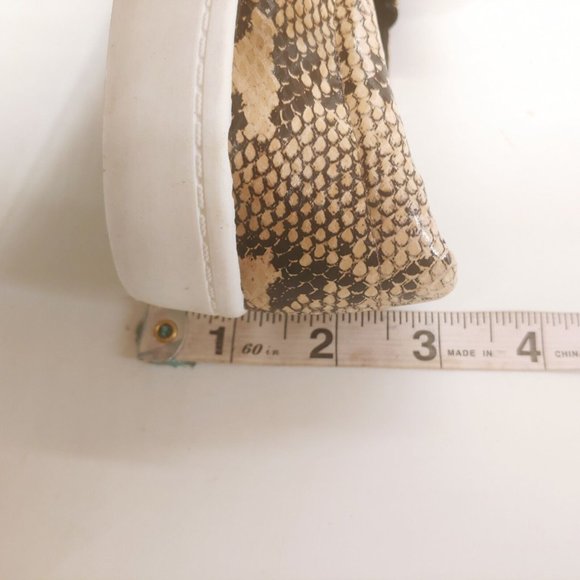 Soda Womens Snake Patent Sneakers Slip On Gusset Cushioned Collar Brown 5.5 - Picture 8 of 10